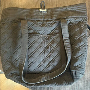 Vera Bradley Black Quilted Tote Shoulder Bag